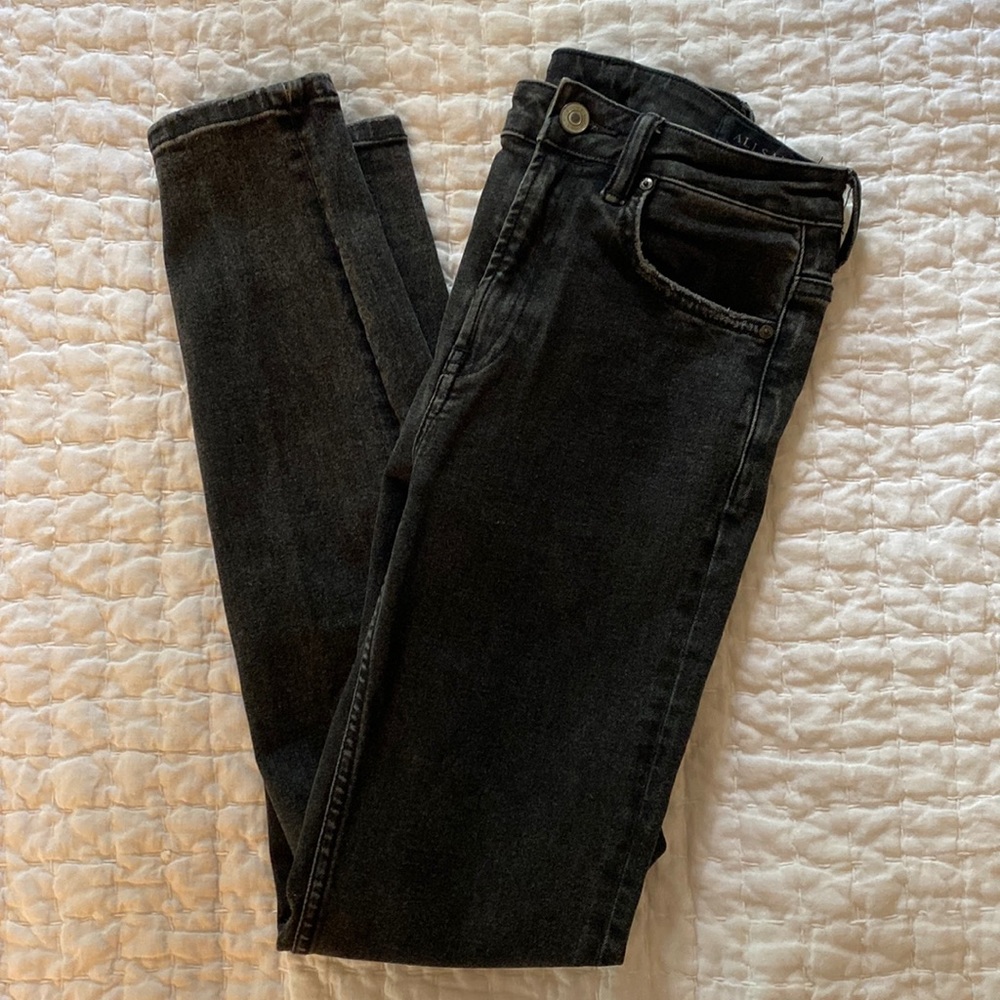 ALLSAINTS Black High Waist Skinny Jean